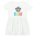 thumbnail image 3 of Inktastic Easter Just Hangin' with My Peeps Girls Toddler Dress, 3 of 5