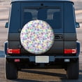 thumbnail image 5 of Kll Butterflies On Polka Dots Tire Cover,Universal Wheel Tire Cover For Trailer, Rv, Suv, Truck,Camper And Many Vehicle,(16 Inch), 5 of 8