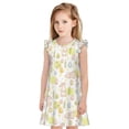 thumbnail image 1 of Fotbe Easter Rabbit Vestido de Dormir para Niñas de 3 a 10 Años, Mangas Cortas, Estilo Princesa, Pijama Camisón con Mangas Voladas-Medium, 1 of 6