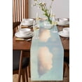 thumbnail image 4 of Vintage Clouds Table Runner 60 Inches, Retro Modern Nature Sky Landscape Bed Runner Dresser Scarves Tabletop for Indoor Outdoor Parties/Ceremony/Banquet, 13" x 60", 4 of 8