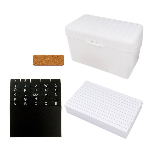 GUOOL Ensemble de Porte-Cartes Index Porte-Cartes de Visite Organisateur de Rangement pour Bureau Maison Blanc