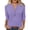 Purple#04, variant on 3/4 Length Sleeve Womens Tops Summer V Neck Button 3/4 Sleeve Shirts Womens Casual Solid Cotton Like Loose Fits Lightweight Comfy Short Sleeve T Shirt