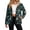 Butterfly Leaves, variant on Christmas Snowman Womens Plush Fleece Lined Jackets Coat 4XL