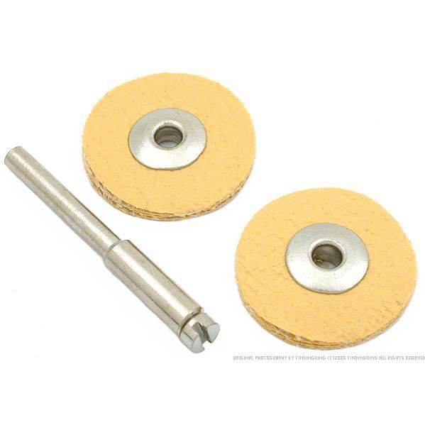 3 Leather Buffing Wheels Jewelers Gold Polishing 7/8"