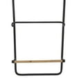 thumbnail image 4 of DecMode 18" x 70" Black Metal Wall Mounted 6 Rung Ladder, 1-Piece, 4 of 7