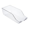 thumbnail image 1 of Stackable Plastic Food Storage Bins - Refrigerator Organizer With Handles For Pantry  Fridge  Freezer  Kitchen  Countertops  Cabinets - Clear Can Organizer, 1 of 6