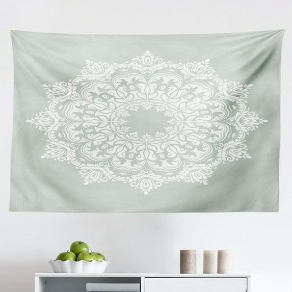 Orient Tapestry, Geometric Lines and Stars Based on Traditional Oriental Eastern World, Fabric Wall Hanging Decor for Bedroom Living Room Dorm, 2 Sizes, Multicolor, by Ambesonne