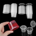 thumbnail image 2 of 10/25Pcs 25/27/40/45ml Plastic Takeaway Sauce Cup Containers Food Box With Hinged Lids Pigment Paint Box Palette Disposable Box, 2 of 9