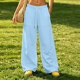 thumbnail image 5 of shoper Womens Baggy Sweatpants High Waisted Wide Leg Pants | Oversized Lounge Sweat Track Pants with Pockets, Y2k Loose Fit Soft Joggers (Light Blue,XL), 5 of 8
