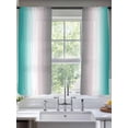 thumbnail image 2 of Abstract Sheer Curtains for Living Room Bedroom, Light-filtering Sheer Curtain, Water Duck Green Gray Gradient Ombre Rod Pocket Voile Window Treatment Drapes, 52’’Wx72’’L, 2 Panels Set, 2 of 7