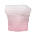 thumbnail image 5 of LNWUY Womens Tube Tops Going Out Summer Y2k Bandeau Trendy Crop Sleeveless Strapless Cute Gradient Color Printed Corset Pink XXL, 5 of 5