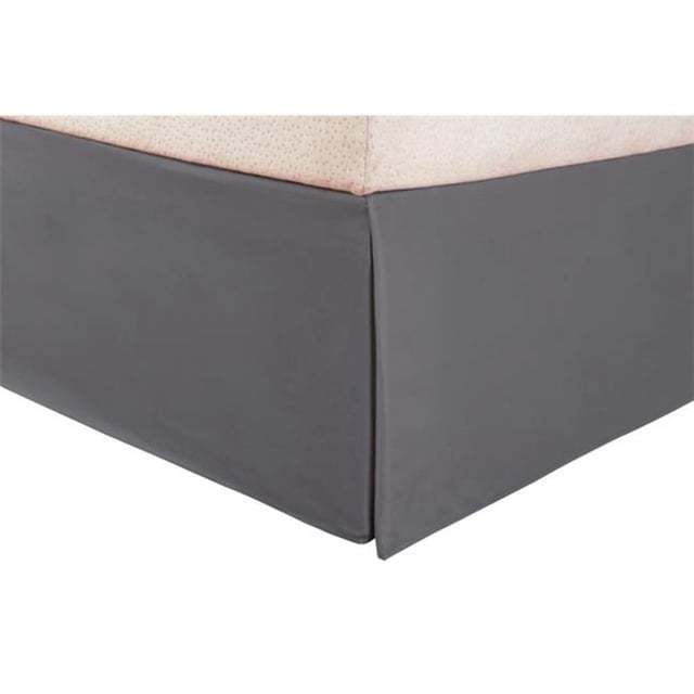 Jupe de Lit en Microfibre Très Grand Argent Uni