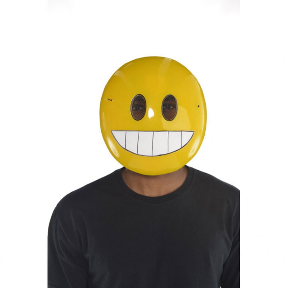 Cheesy Grin Mask Emoji Smile Smiley Big Face Costume Happy Gift - Walmart.com