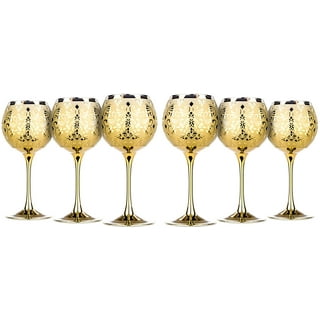 Golden Liberty Collection Elegant and Modern Crystal Wine Glasses