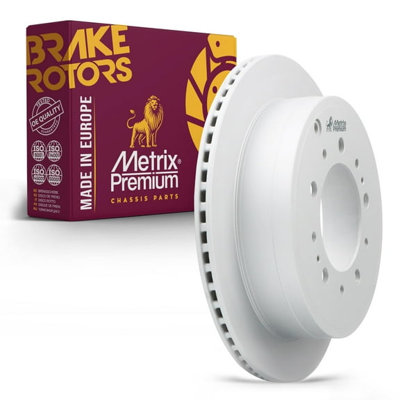 Metrix Premium Chassis Parts - 13.58 inch (345mm) Rear Coated Vented Disc Brake Rotor Fits 2007-2021 Toyota Tundra, 2008-2021 Lexus LX570, 2008-2021 Land Cruiser, 2008-2022 Sequoia 980584FZN