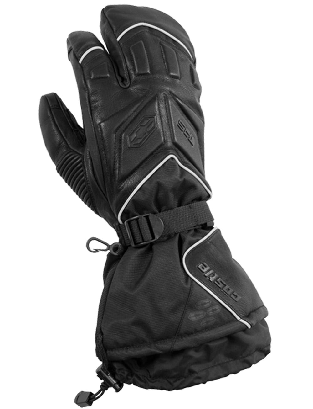 Castle X TRS 3Finger Mens Snowmobile Mittens Black XXL