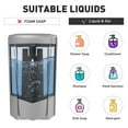 thumbnail image 4 of Plussen Soap Dispenser 20oz/600ml Wall-Mounted ABS Material Gel/Liquid for Home & Commercial, Sliver, 4 of 10
