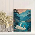 thumbnail image 2 of UXIEQU Elegant Swans Serene Lake Canvas Wall Art Print 15.75x11.81 Inches, 2 of 8