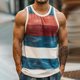 thumbnail image 1 of Camiseta sin mangas con cuello redondo para hombre, blusa deportiva informal con cuello redondo y estampado para hombre, 1 of 3