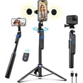 thumbnail image 1 of Zarcaco 70" Auto Face Tracking Tripod for iPhone,360 Rotation Travel Selfie Stick Mount,Face Tracking Phone Tripod Holder with Remote and Light,Applied to Tiktok YouTube Vlog Video Recording, 1 of 7