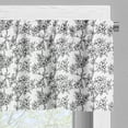 thumbnail image 3 of Ambesonne Floral Vintage Window Valance, Monochrome Concept, 54" X 12", Charcoal Grey and White, 3 of 5