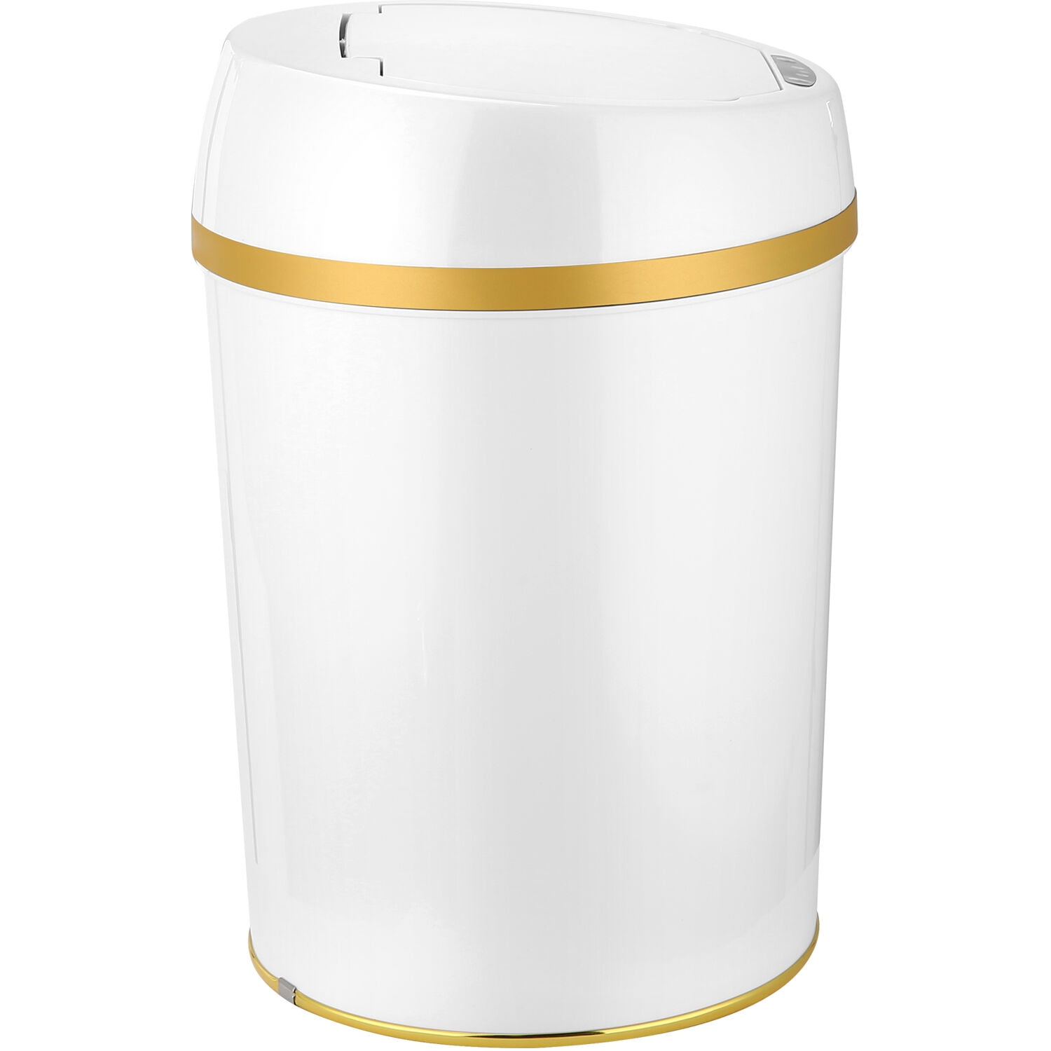 Hanover 9 Liter - 2.3 Gallon Trash Can for Home and Kitchen | Fingerprint Smudge Resistant | Soft Close | Sensor Lid | White