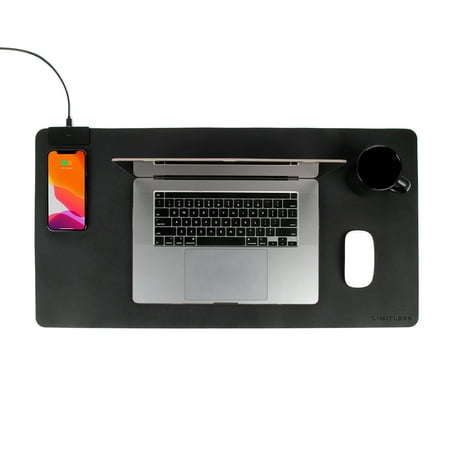 UPC: 0850031971103 | Limitless Desk Pad Pro 10W Wireless Surface Mat with Cable – Black