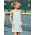 thumbnail image 5 of Oudiya Girls Summer Dress with Shorts Spaghetti Straps Romper Dresses with Pockets for Kids 5-15 Y, 5 of 7