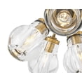 thumbnail image 2 of Fredrick Ramond Fr46951 Elise 7 Light 16" Wide Semi-Flush Globe Ceiling Fixture - Brass, 2 of 5