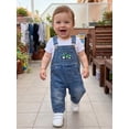 thumbnail image 2 of RUINIXCW Toddler Baby Boy Denim Overalls Tractor Embroidery Sleeveless Jumpsuit, 2 of 7