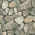 thumbnail image 1 of Rouleau de Papier Peint Rétro en Pierre Grise et Beige, 1 of 2