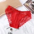 thumbnail image 5 of Bigersell Pregnancy Underwear Clearance Cotton Underwear Bikini Panty Style P-763 Polyester Cheeky Panties Seamless Underwear Ladies Thong Briefs High Waist Women's Panties Red One Size, 5 of 5