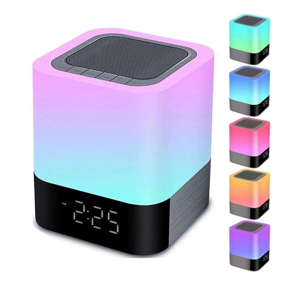 Hetyre Night Lights Bluetooth Speaker Alarm Clock Multi-Color Best Gift Ideas for Teenage Girls/Boys