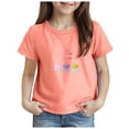 thumbnail image 1 of DXOUPM T-Shirts pour Filles à Imprimé Floral, Manches Courtes, Col Rond, Haut Décontracté d'Été, T-Shirt Doux, Vêtements, 1 of 3
