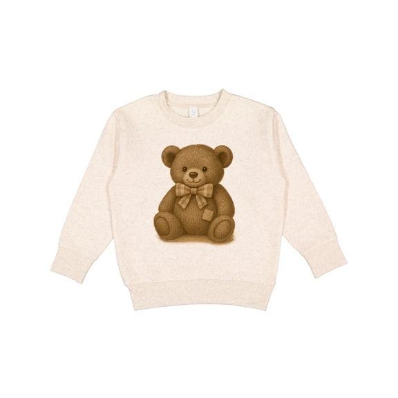 Inktastic Vintage Teddy Bear with Patch Toddler Sweatshirt