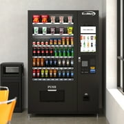 Refrigerated Snack and Drink Vending Machine with 60 Slots and 22 Inch Touch Screen with Bill Acceptor in Black (KM-VMRT-50-B)
