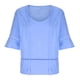 thumbnail image 4 of Moda mujer verano casual 1/2 manga cuello redondo blusa sólida camiseta Wmkox8yi  bvn1548, 4 of 8