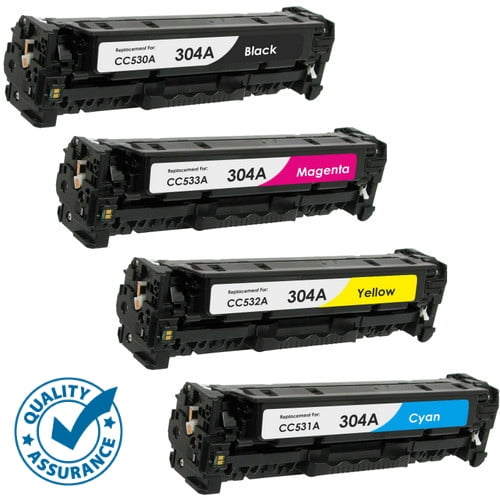 Printer Pro™ 4 COLORS SET- HP 304A (CC530A/CC531A/CC532A/CC533A) BK/M/Y/C Toner Cartridge -HP Printer CP2025, CM2320