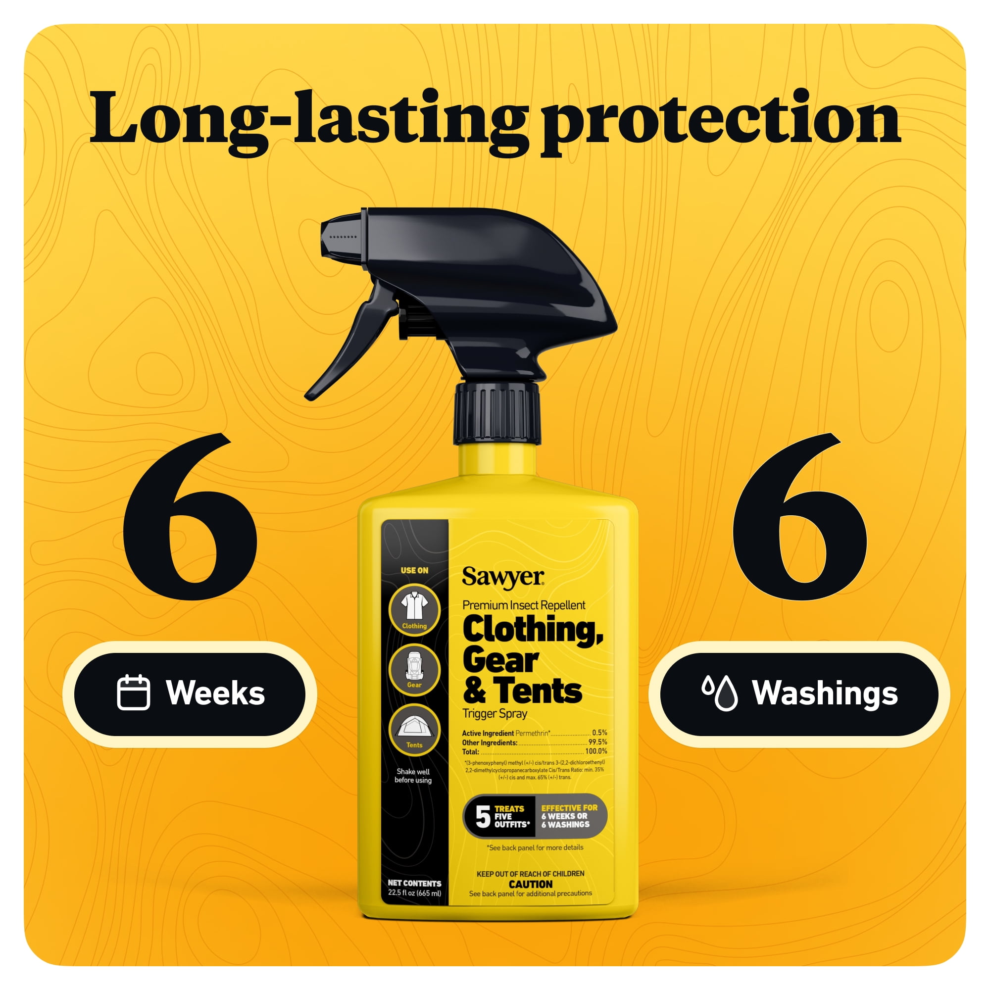 Sawyer Products SP656 Premium Permethrin Clothing and Gear Insect Repellent Trigger Spray, 22.5-Oz