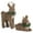 Set of Both, variant on Lillian Vernon Straw Reindeer - Set of 2, Standing and Sittng, Christmas and Holiday Décor, Rustic, Cabin, Gifts, Holly