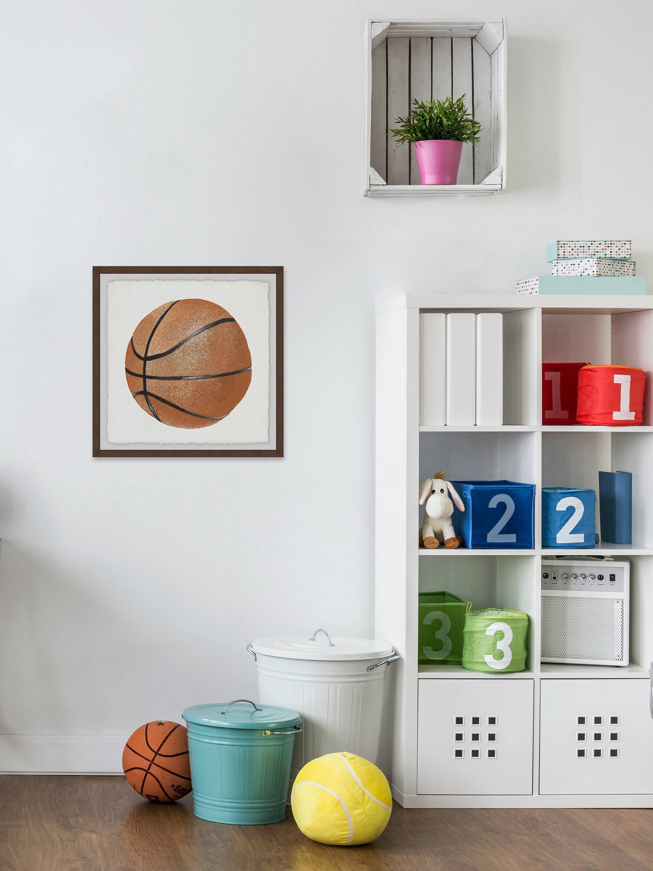 Marmont Hill Let's Play Basketball Framed Wall Art