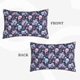 thumbnail image 2 of Fuzoiu cool Skull flower Print Fuzzy Pillowcases, Super Soft Pillow Case Cover with Zipper for Bedroom, Sofa, Couch,Cozy Pillow Shams for All Seasons-16"x24", 2 of 6