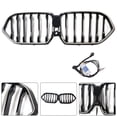 thumbnail image 5 of Black Front Bumper Grille Grill Fit for BMW X6 G06 M60i 2023-2025 W/Camera Hole, 5 of 14