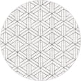 thumbnail image 2 of Rugs.com Lattice Trellis Collection Rug – 8 Ft Round White Low-Pile Rug Perfect For Kitchens, Dining Rooms, 2 of 9