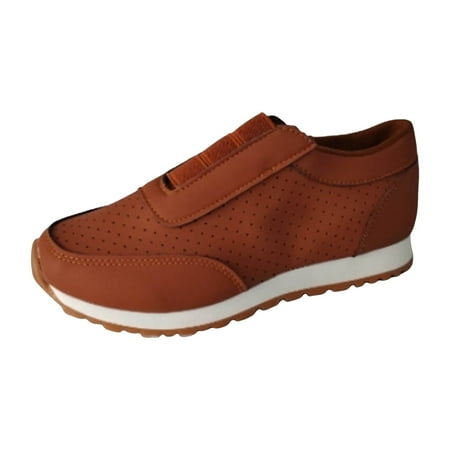 

Fauean Casual Shoes for Women Breathable Slip on Shoes Women Going Out Walking Shoes Brown Size 36