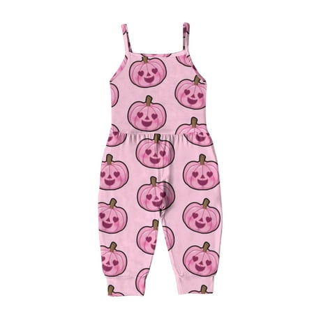 

FRSASU Kids Pants Clearance，Toddler Baby Girl Jumpsuits Cartoon Printing Strap Romper Pants with Pockets