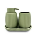 thumbnail image 1 of Mainstays 3-Piece Bathroom Accessory Set, Sage, 1 of 11