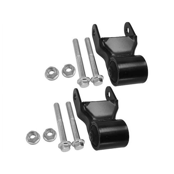Rear Rearward Leaf Spring Hanger Set - Compatible with 1996 - 2020 Chevy Express 3500 Cutaway Van 1997 1998 1999 2000 2001 2002 2003 2004 2005 2006 2007 2008 2009 2010 2011 2012 2013 2014 2015