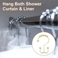 thumbnail image 5 of 12Pcs Shower Curtain Hooks, Metal Double Glide Shower Rings, Gold, 5 of 6