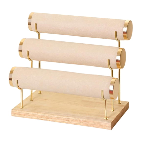 Bracelet Display Rack for Trinket Bangle Home Organizer - Beige, 10.62x6.29inch